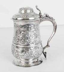 Antique George III Silver Tankard, London, 1773