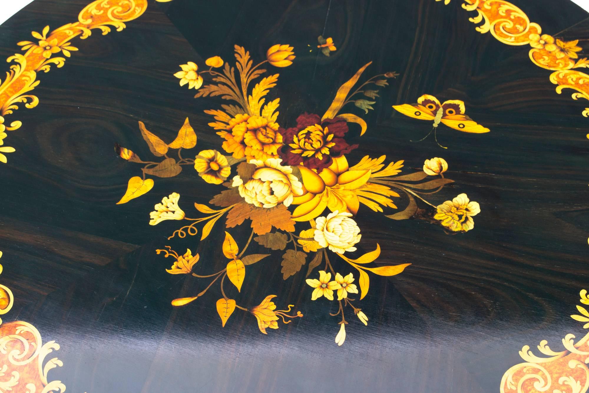 Antique Regency Coromandel Inlaid Occasional Table, circa 1825 1