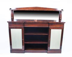 19th Century William IV Rosewood Chiffonier Open Bookcase