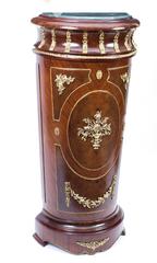 Vintage Pair of French Ormolu-Mounted Half Moon Pedestals