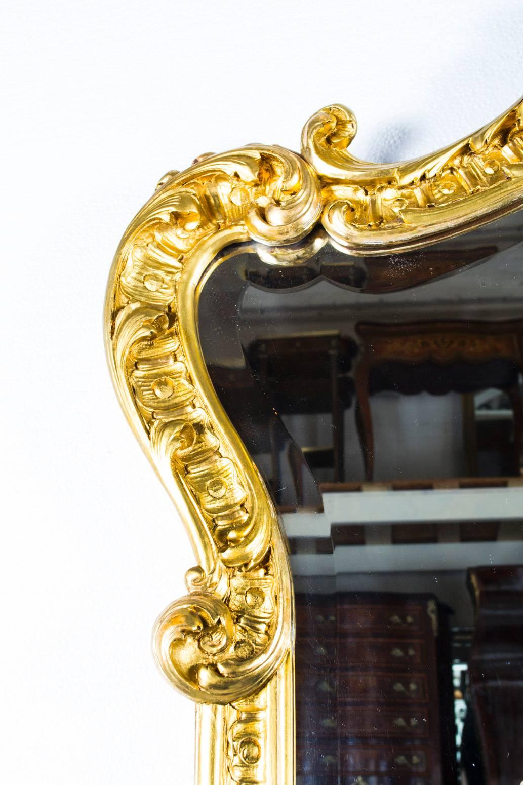 Antique Victorian Pair of French Giltwood Pier Mirrors 19th c In Excellent Condition In London, GB