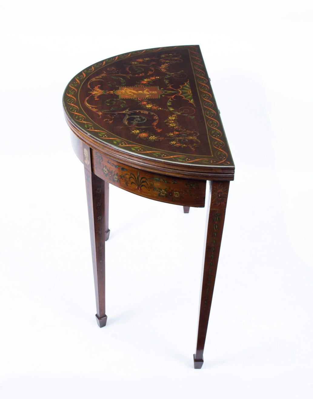 Antique Half Moon Card Console Table Circa 1870 At 1stdibs