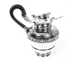 Antique Pair of Sterling Silver Ewers Jugs by John Bridge, 1825