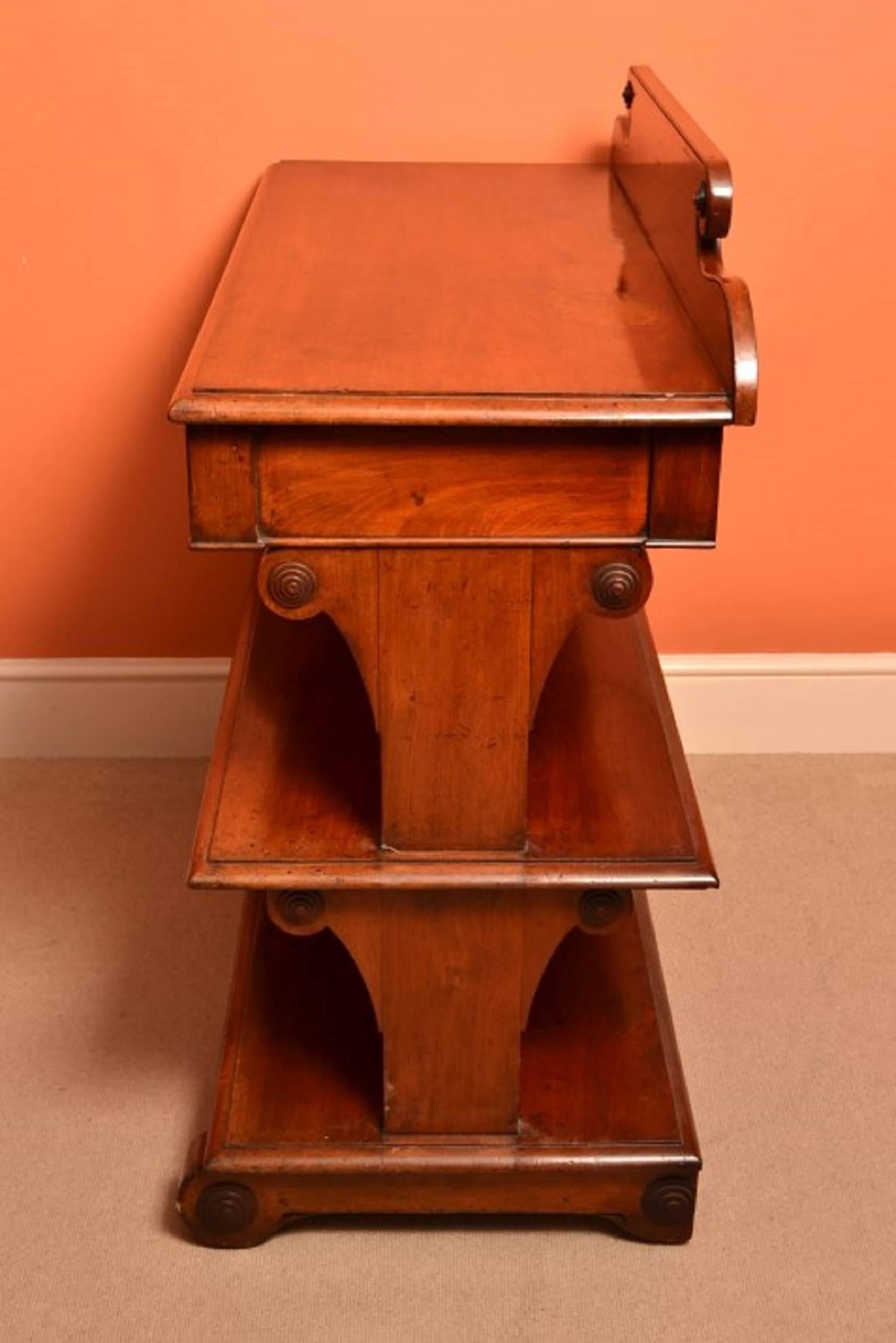 English 19th Century Victorian Mahogany Serving Table Buffet For Sale