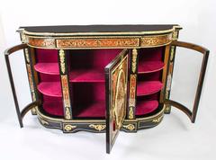 Antique Victorian Boulle Tortoiseshell Credenza, circa 1860