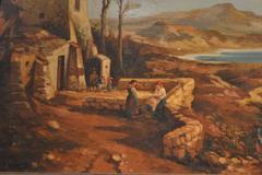 19th Century Painting Neapolitan Landscape Postiglione