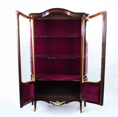 Antique French Kingwood Vernis Martin Display Cabinet, circa 1880