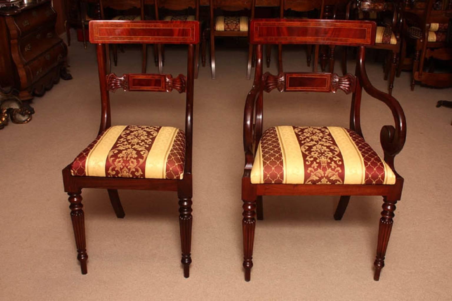 Regency Dining Table and 16 Chairs Flame Mahogany 2