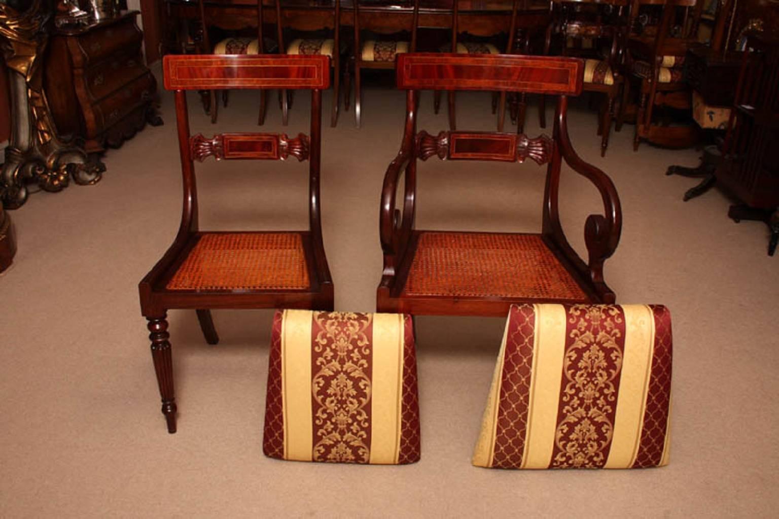 Regency Dining Table and 16 Chairs Flame Mahogany 4