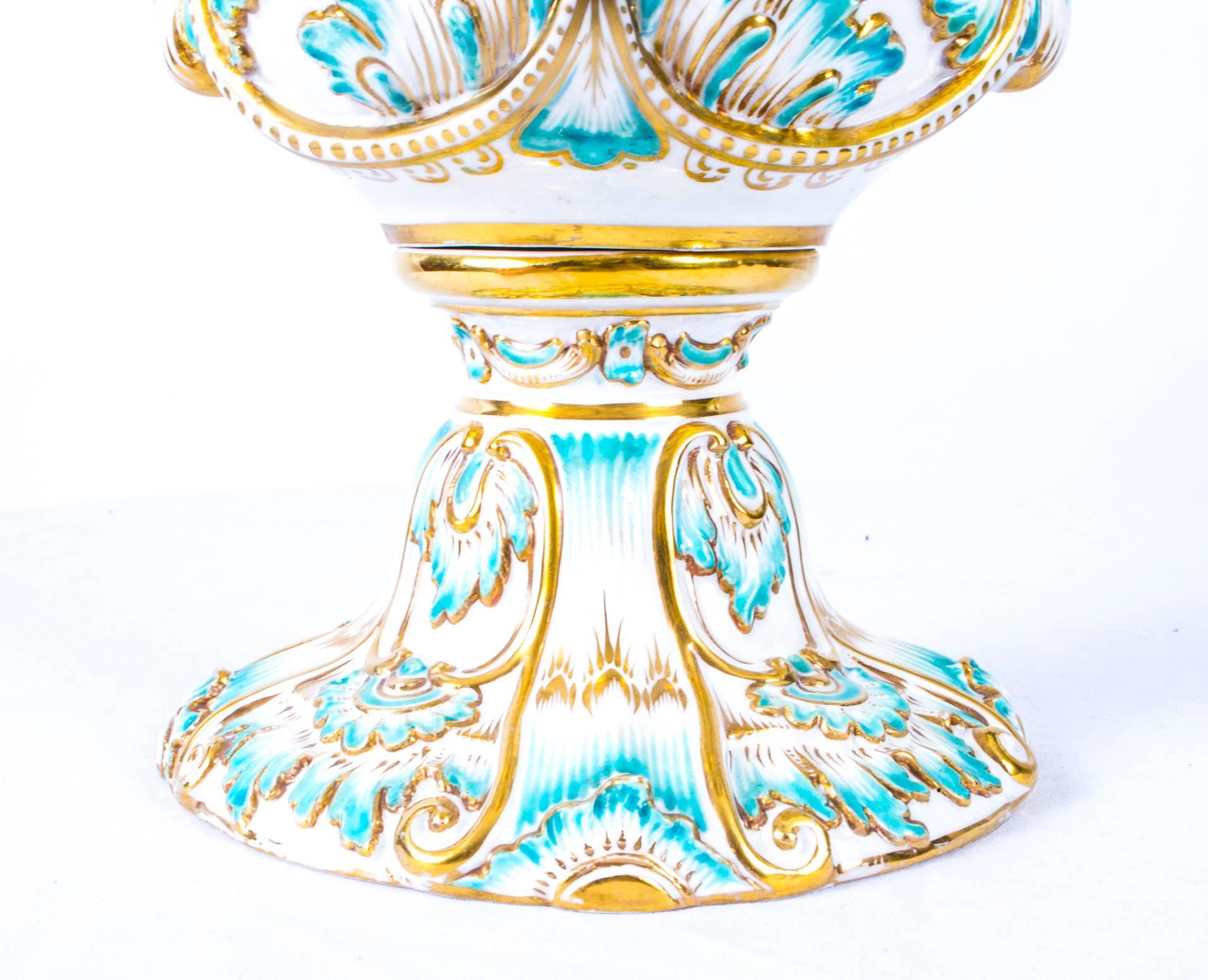 Early 19th Century Antique Pair of Meissen Porcelain Vases, circa 1810