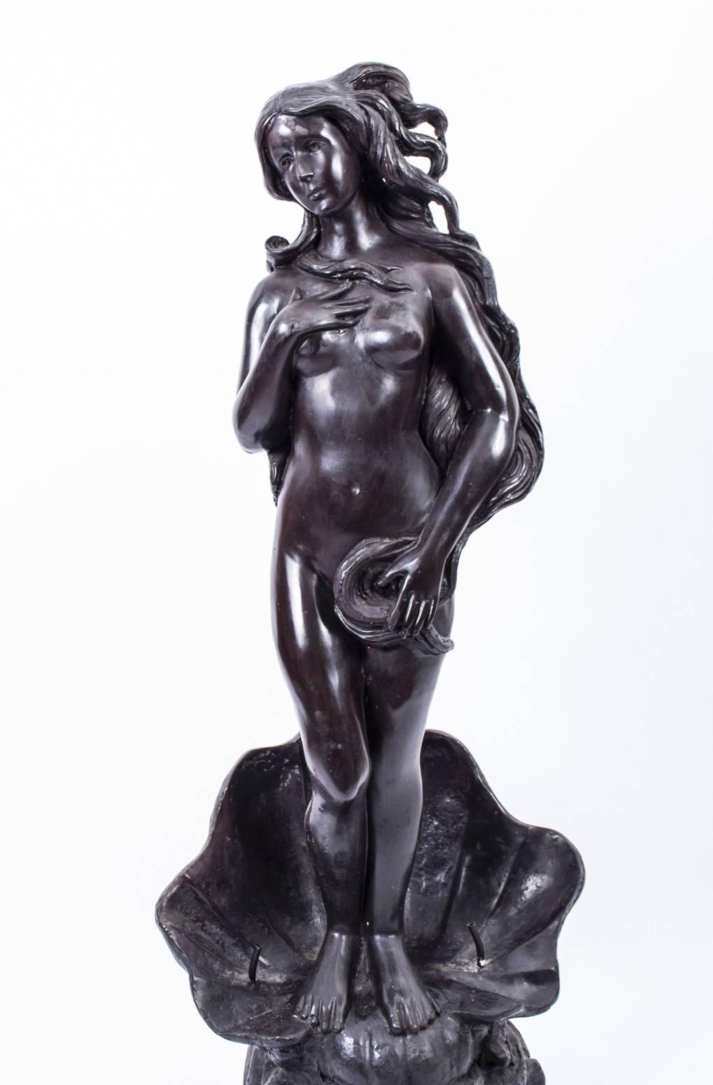 Venus by Botticelli Lage Bronze Sculpture For Sale 2