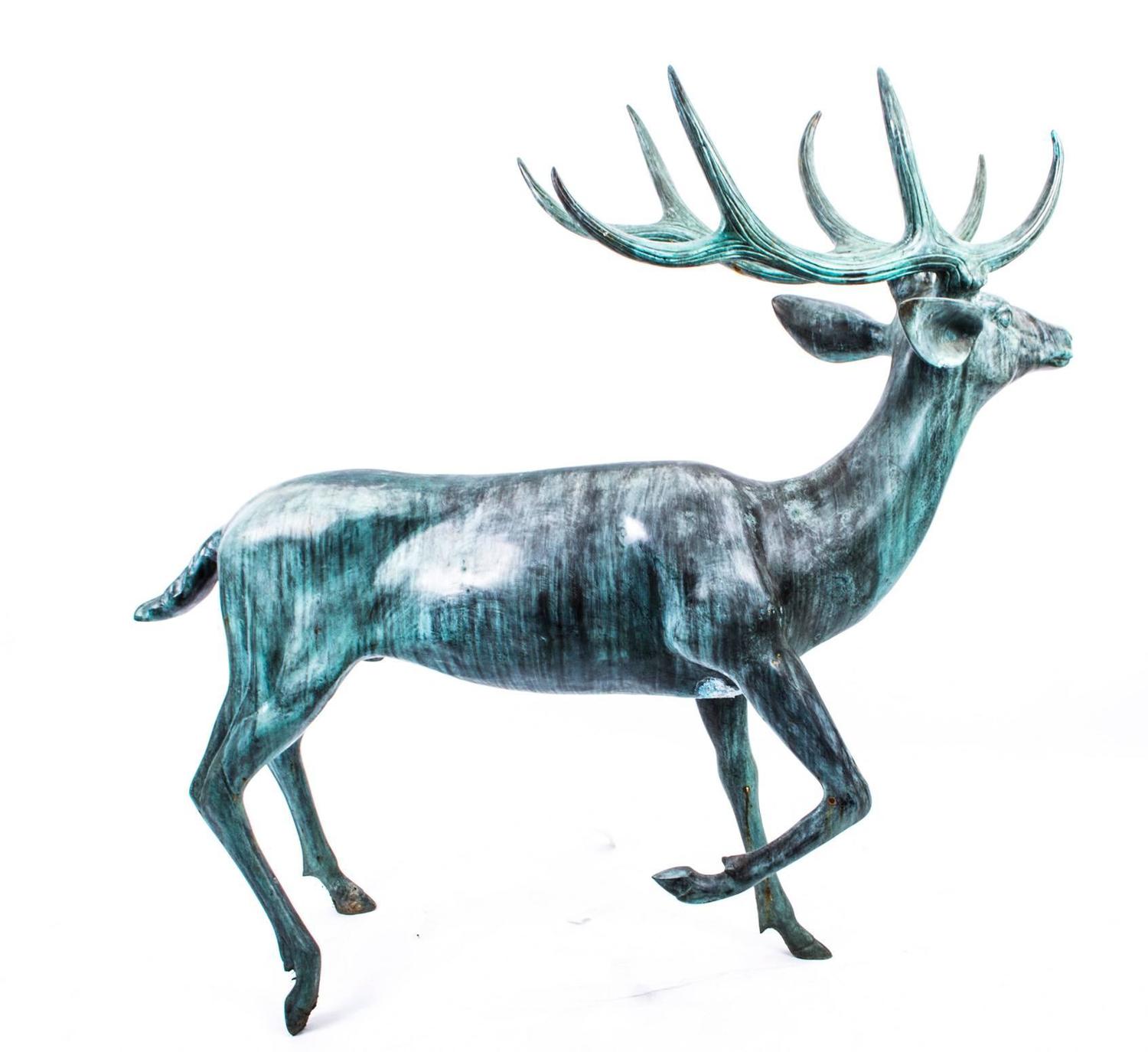 impressive lifesize bronze reindeer statue for sale at 1stdibs impressive lifesize bronze reindeer statue for sale at 1stdibs