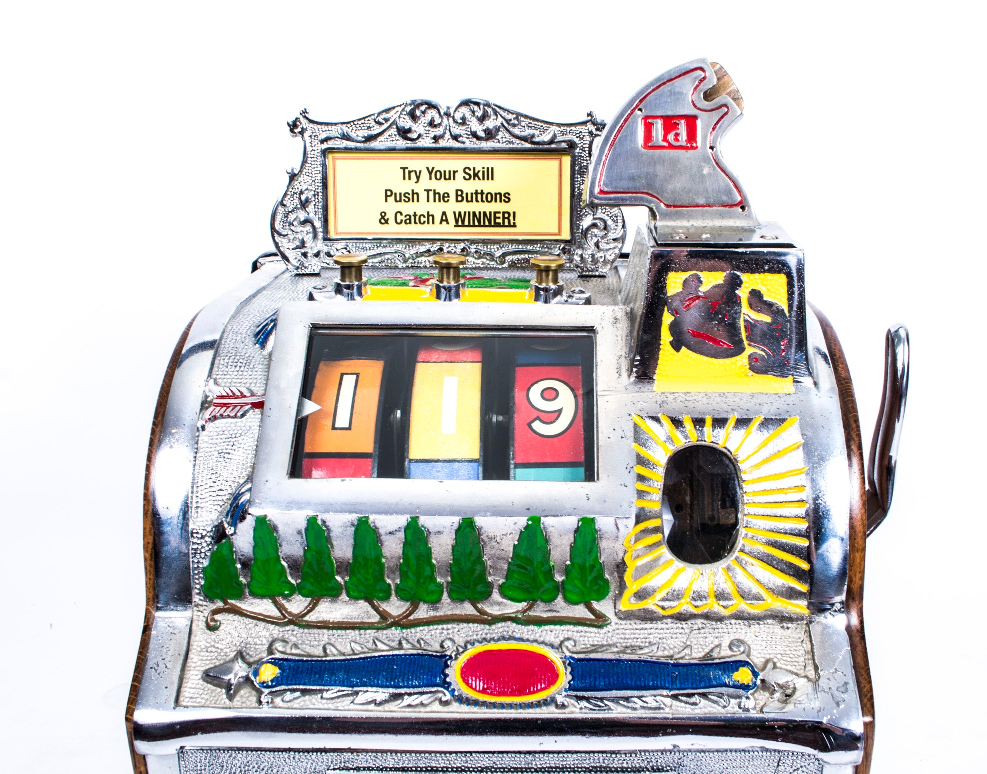 Antique 1920s Deco Poinsettia Slot Machine Mills Novelty Co At 1stdibs