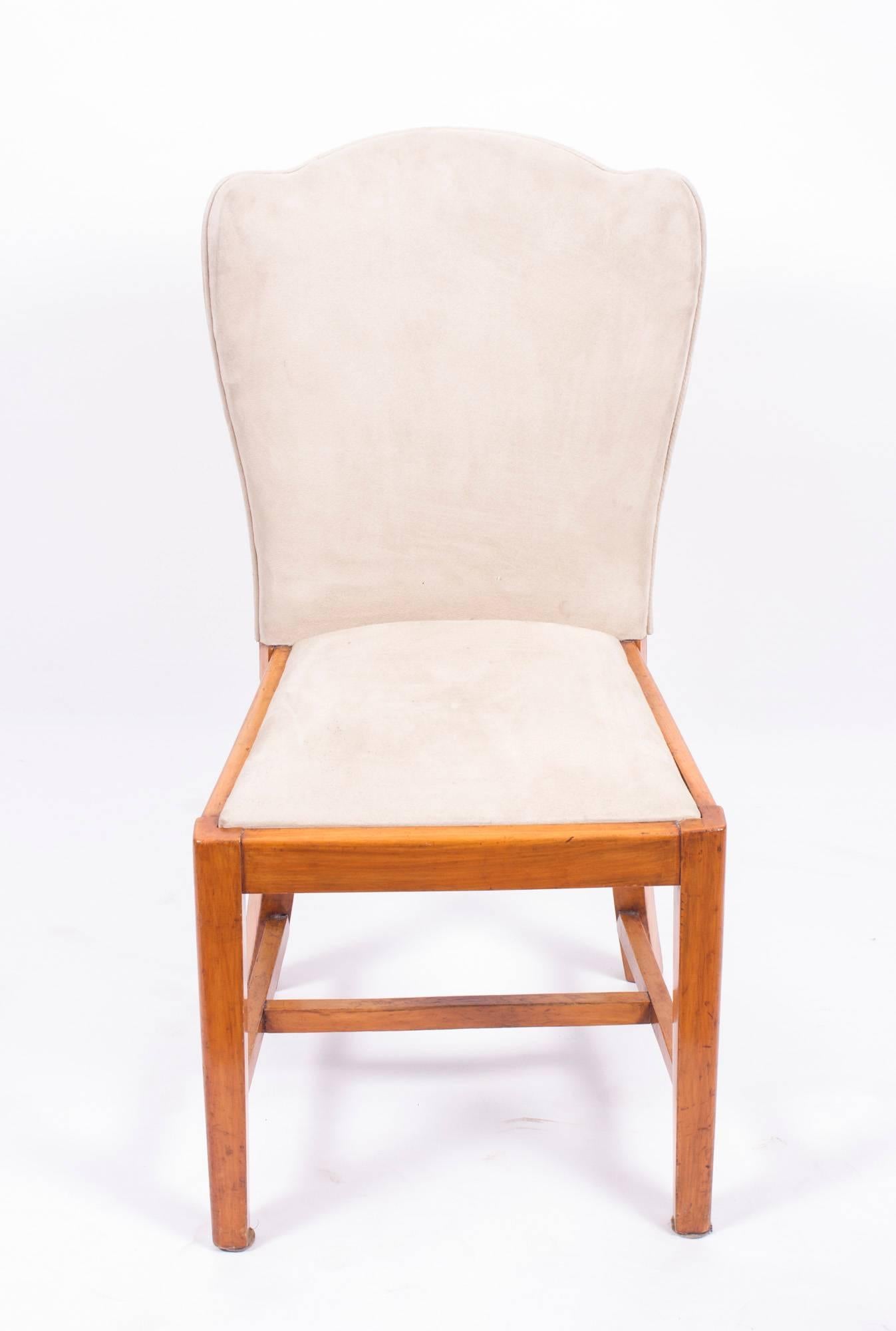 1930s Set of Six Walnut Art Deco Dining Chairs Epstein In Excellent Condition In London, GB