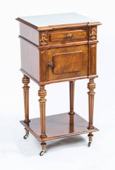 Antique Pair of French Walnut Bedside Cabinets, circa 1880