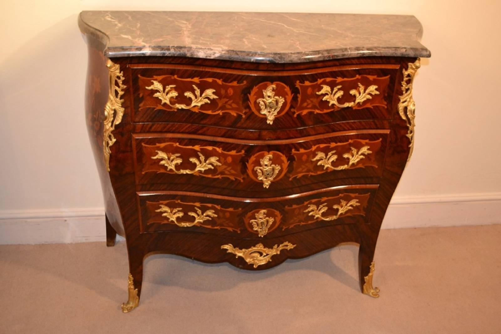 Antique French Louis XV Commode Chest of Drawers, circa 1880 In Excellent Condition In London, GB
