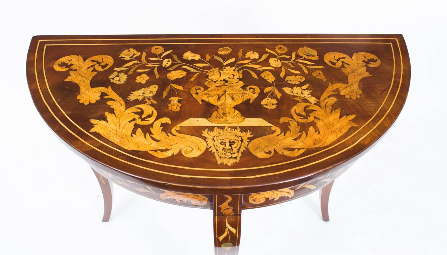 18th Century Dutch Marquetry Console Table In Excellent Condition In London, GB
