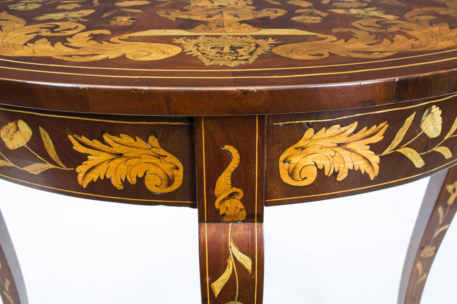 18th Century Dutch Marquetry Console Table 1