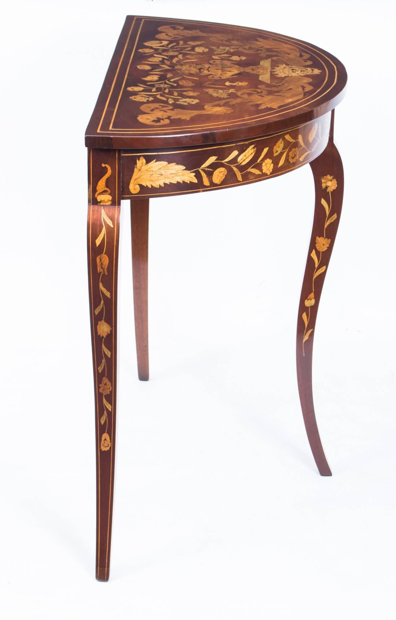 18th Century Dutch Marquetry Console Table 2