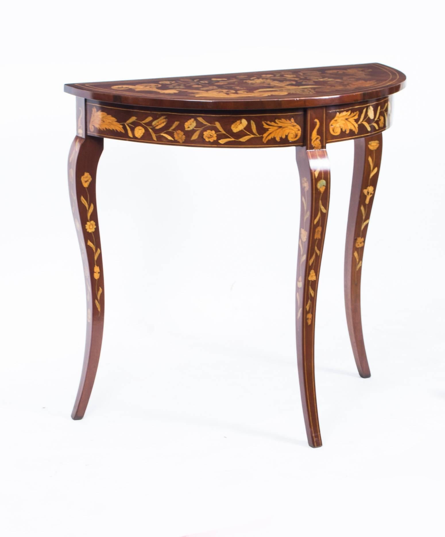 18th Century Dutch Marquetry Console Table 5