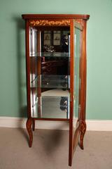Vintage Dutch Marquetry Mahogany Display Cabinet