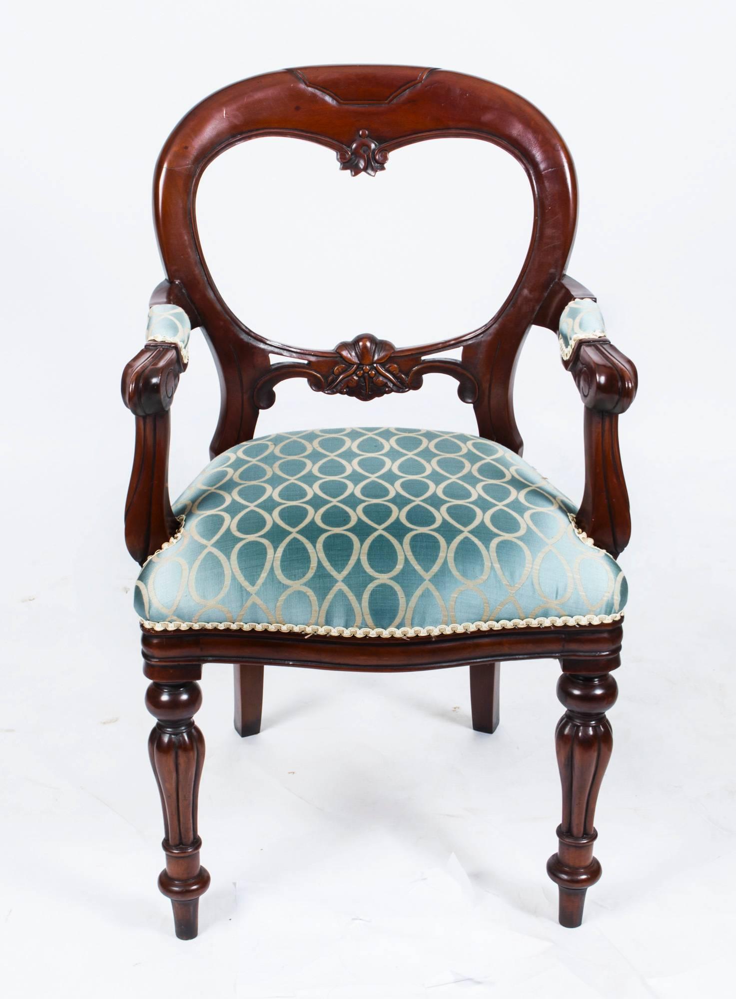 victorian balloon back dining chairs
