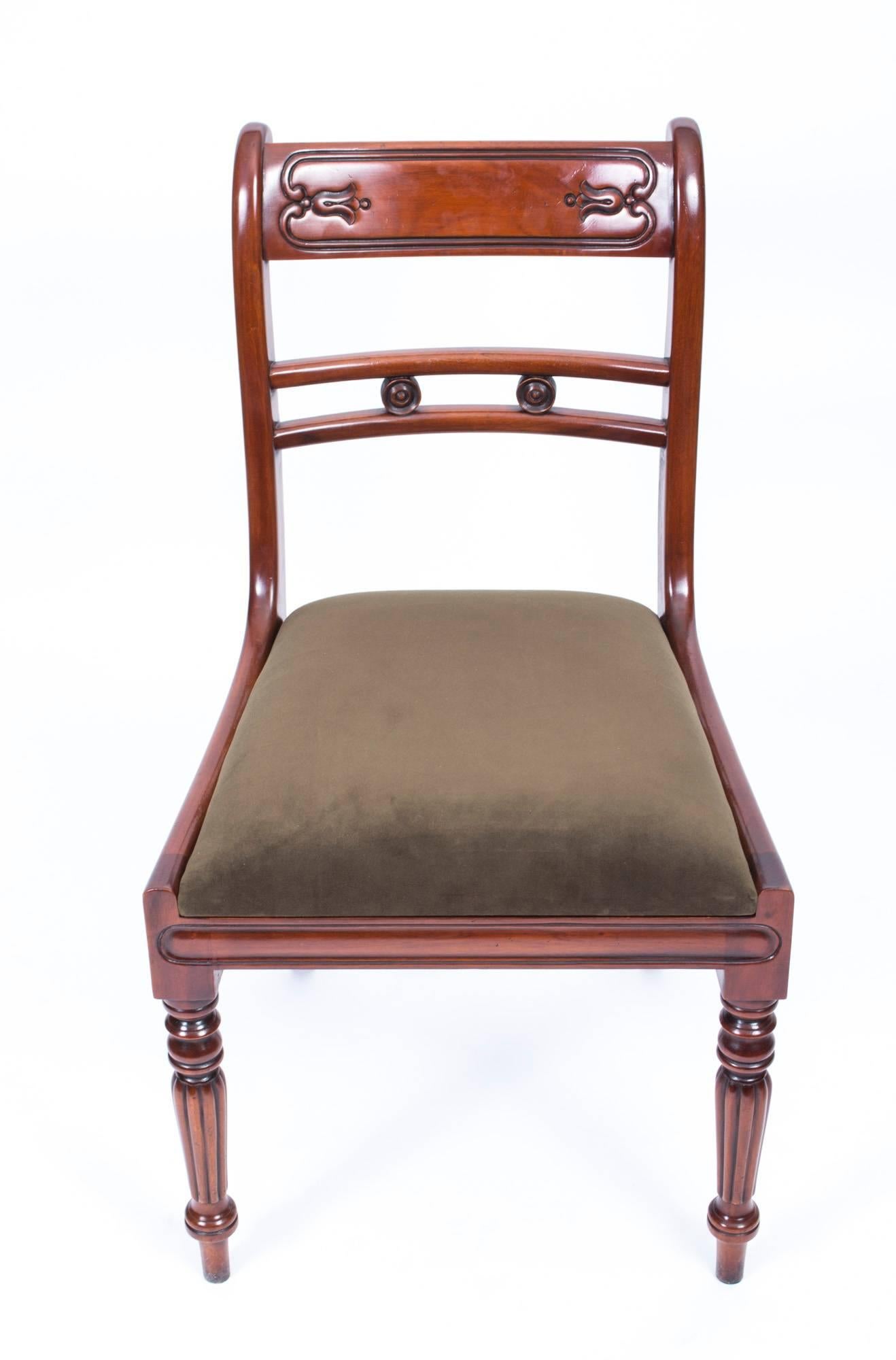 Grand Set of Ten Regency Style Tulip Back Dining Chairs 1