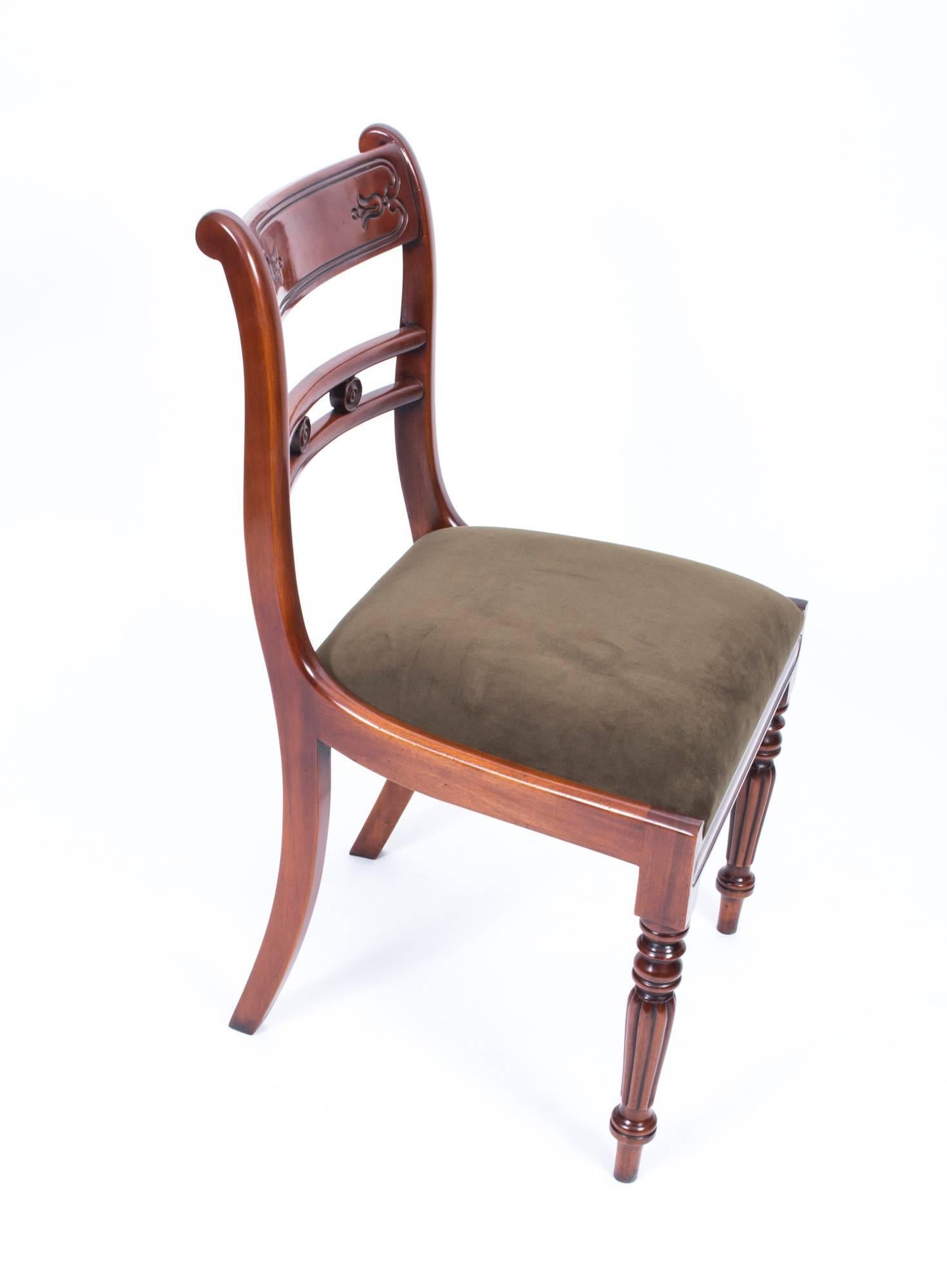 Grand Set of Ten Regency Style Tulip Back Dining Chairs 2