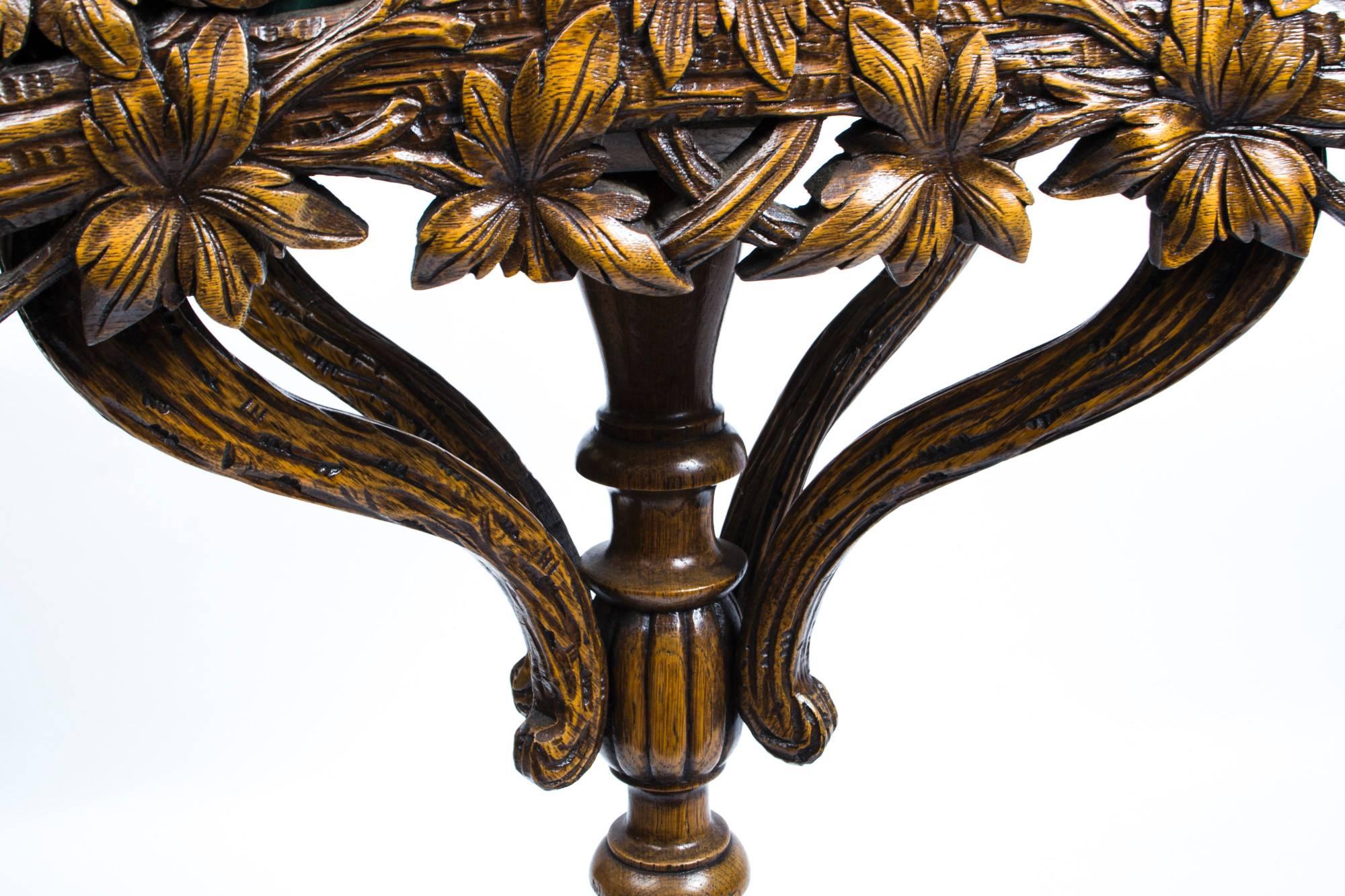 Late 19th Century 19th Century Hand-Carved Black Forest Jardiniere