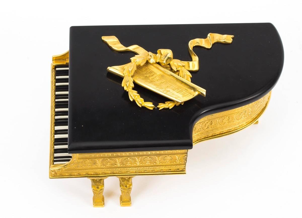 Antique Viennese Ormolu Piano Musical Jewellery Box G Brehmer In Excellent Condition In London, GB