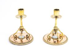 Antique Brass and Jasperware Desk Set James Howell 19th Century