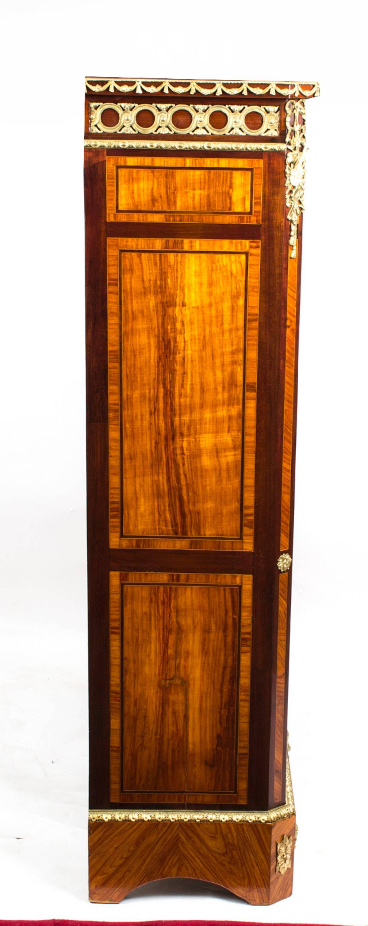 19th Century Victorian Burr Walnut Low Display Cabinet For Sale 2