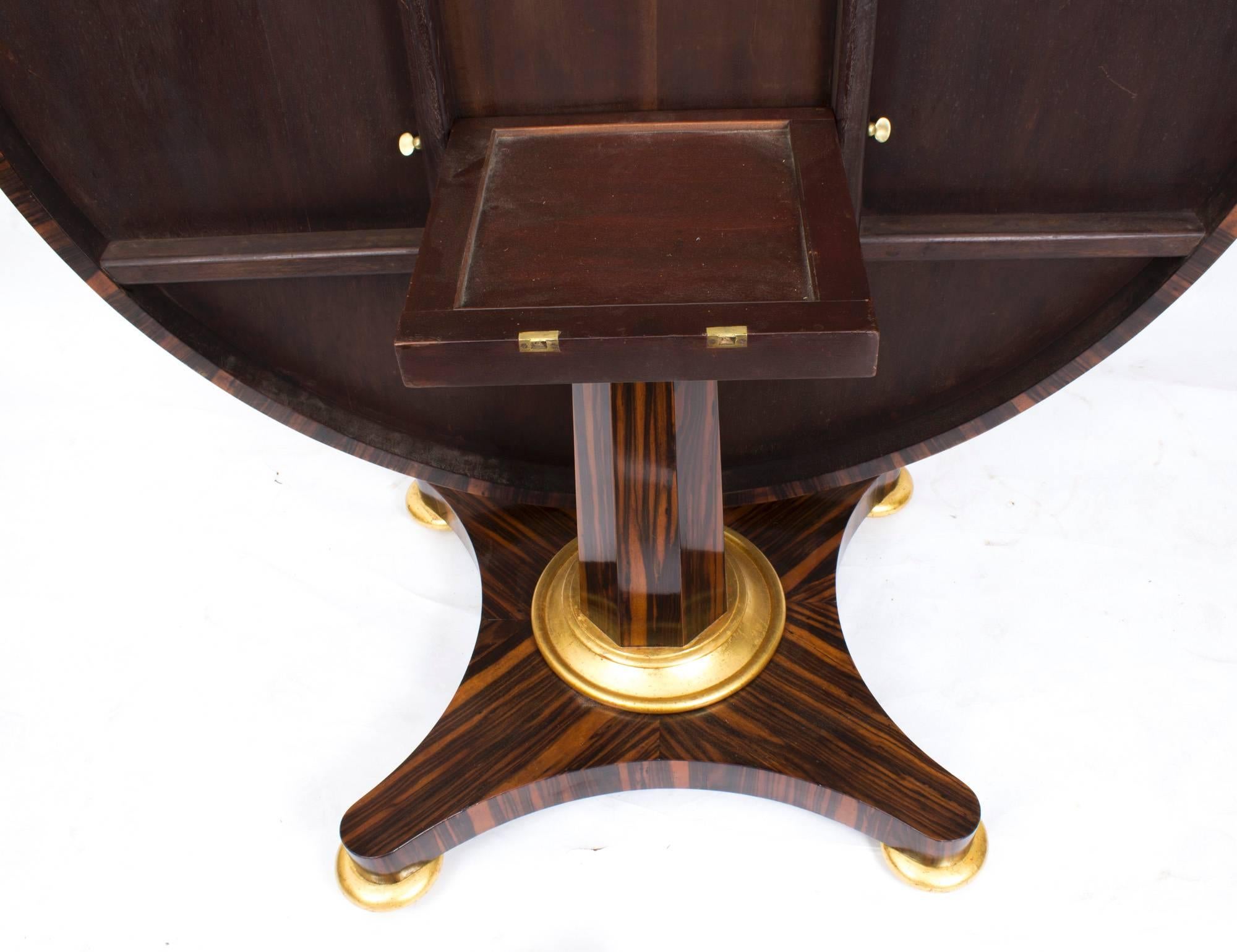 Antique Calamander and Marquetry Parcel Gilt Table 1