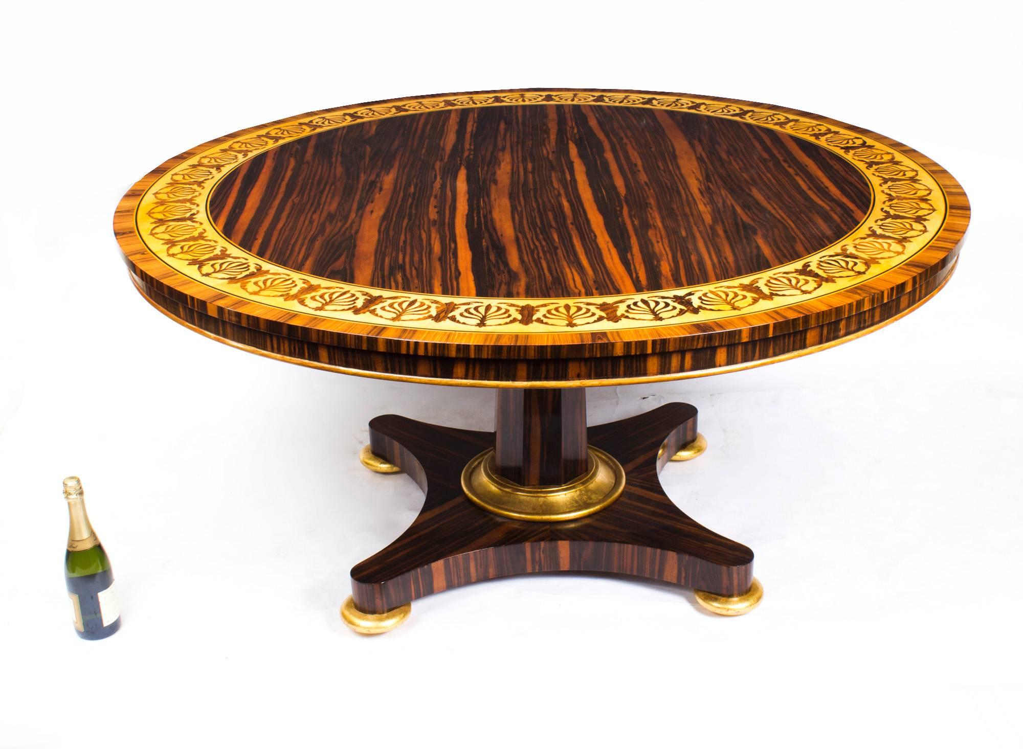 Antique Calamander and Marquetry Parcel Gilt Table 3