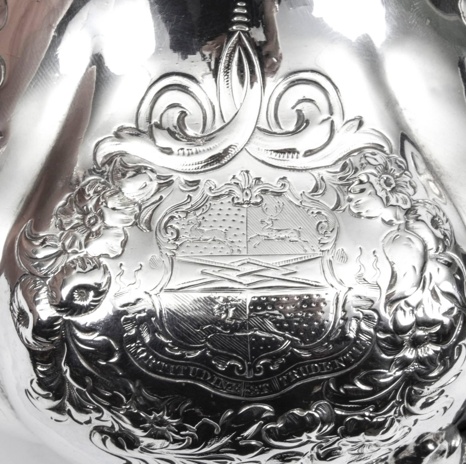 Antique Paul Storr Sterling Silver Coffee Pot on Stand, 1837 3