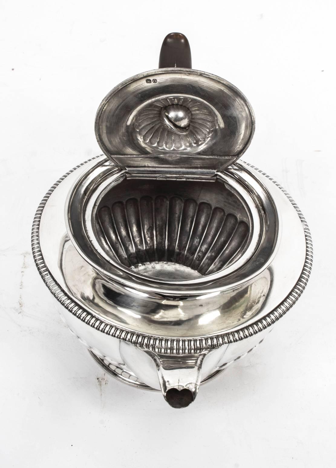 English Antique Sterling Silver Teapot Paul Storr, 1809