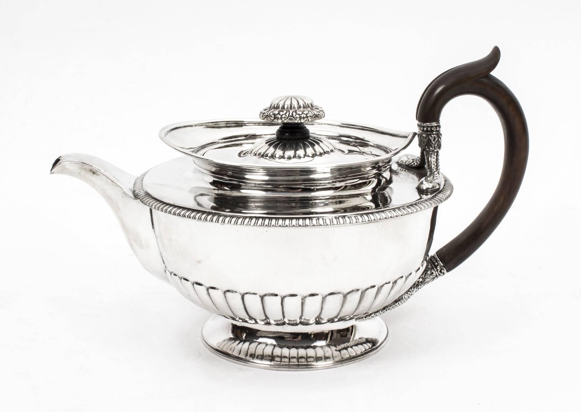 Antique Sterling Silver Teapot Paul Storr, 1809 2