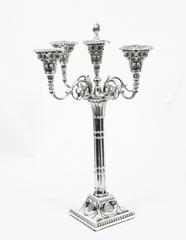 Antique Pair of Victorian Three-Light Candelabra Henry Wilkinson, circa 1885