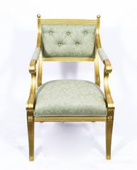 Early 20th Century Regency Style Giltwood Armchair