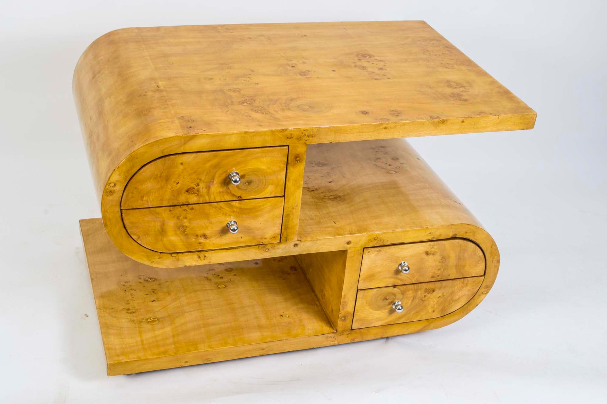 Double Sided Art Deco Style Cabinet Side Table At 1stdibs