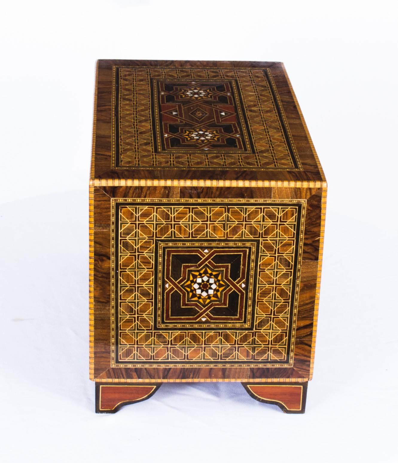 Antique Inlaid Damascus Islamic Table Cabinet 2