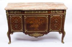 Antique French Louis Revival Marquetry Commode, circa 1900