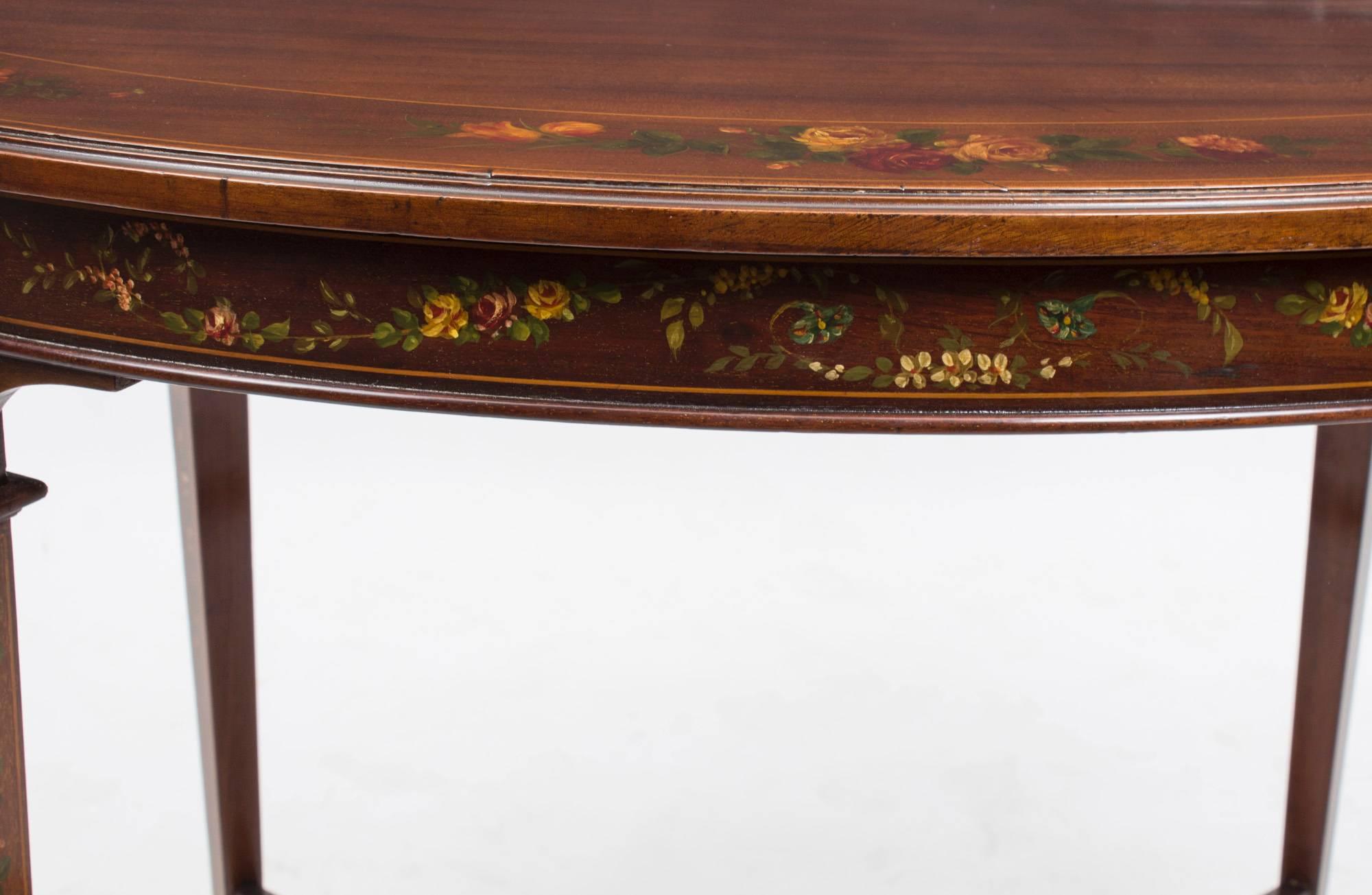 19th Century English Mahogany Painted Occasional Table In Excellent Condition In London, GB