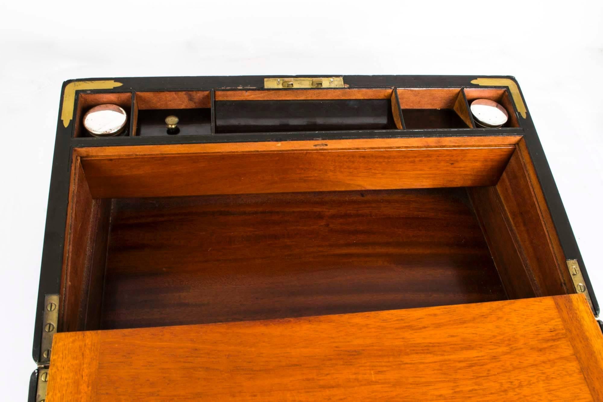 Mid-19th Century Antique Coromandel Writing and Stationery Slope, circa 1840