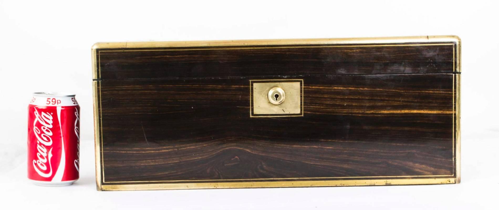 Antique Coromandel Writing and Stationery Slope, circa 1840 3