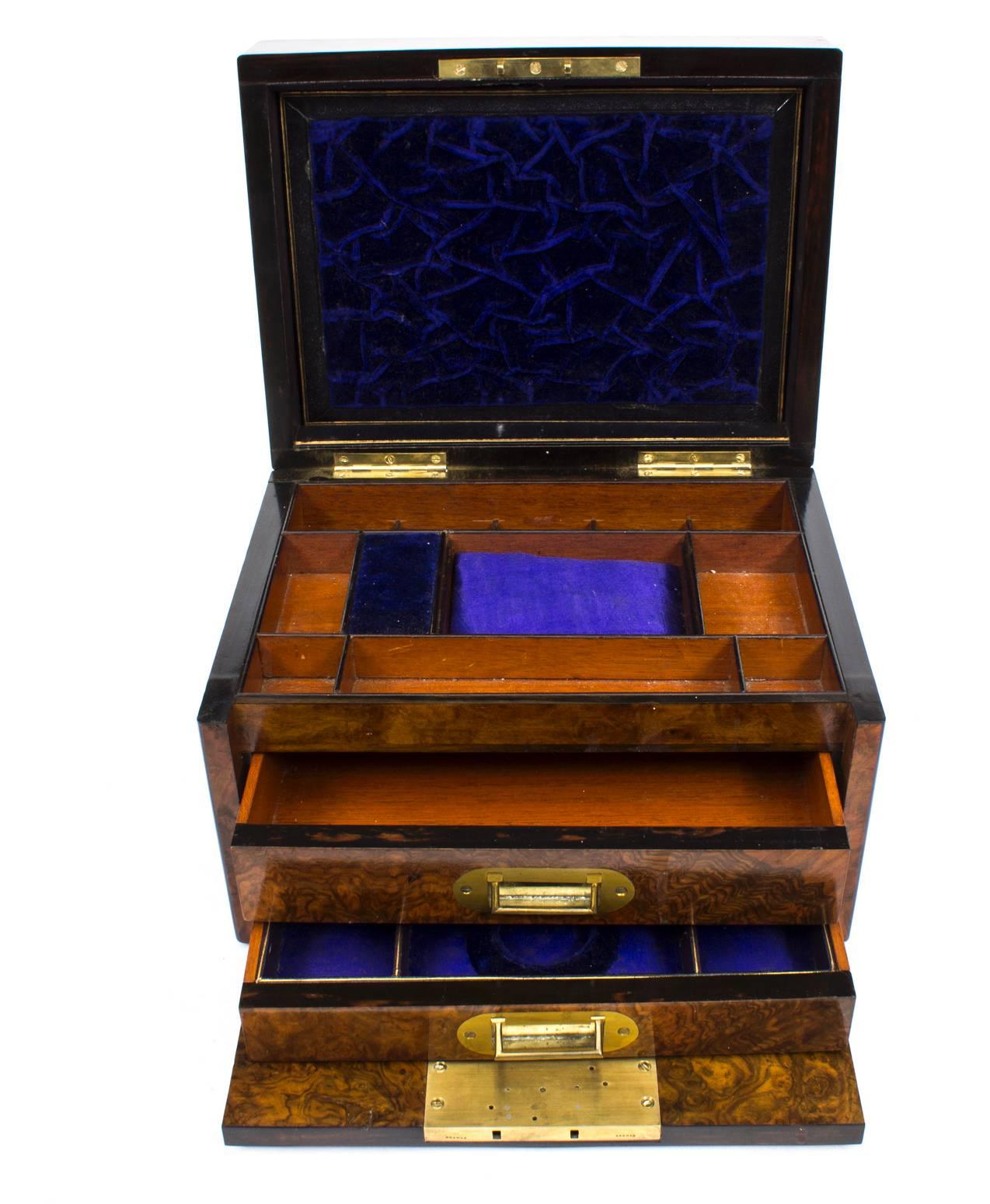 Late 19th Century Antique Victorian Silver Plate Travelling Dressing Case, circa 1870