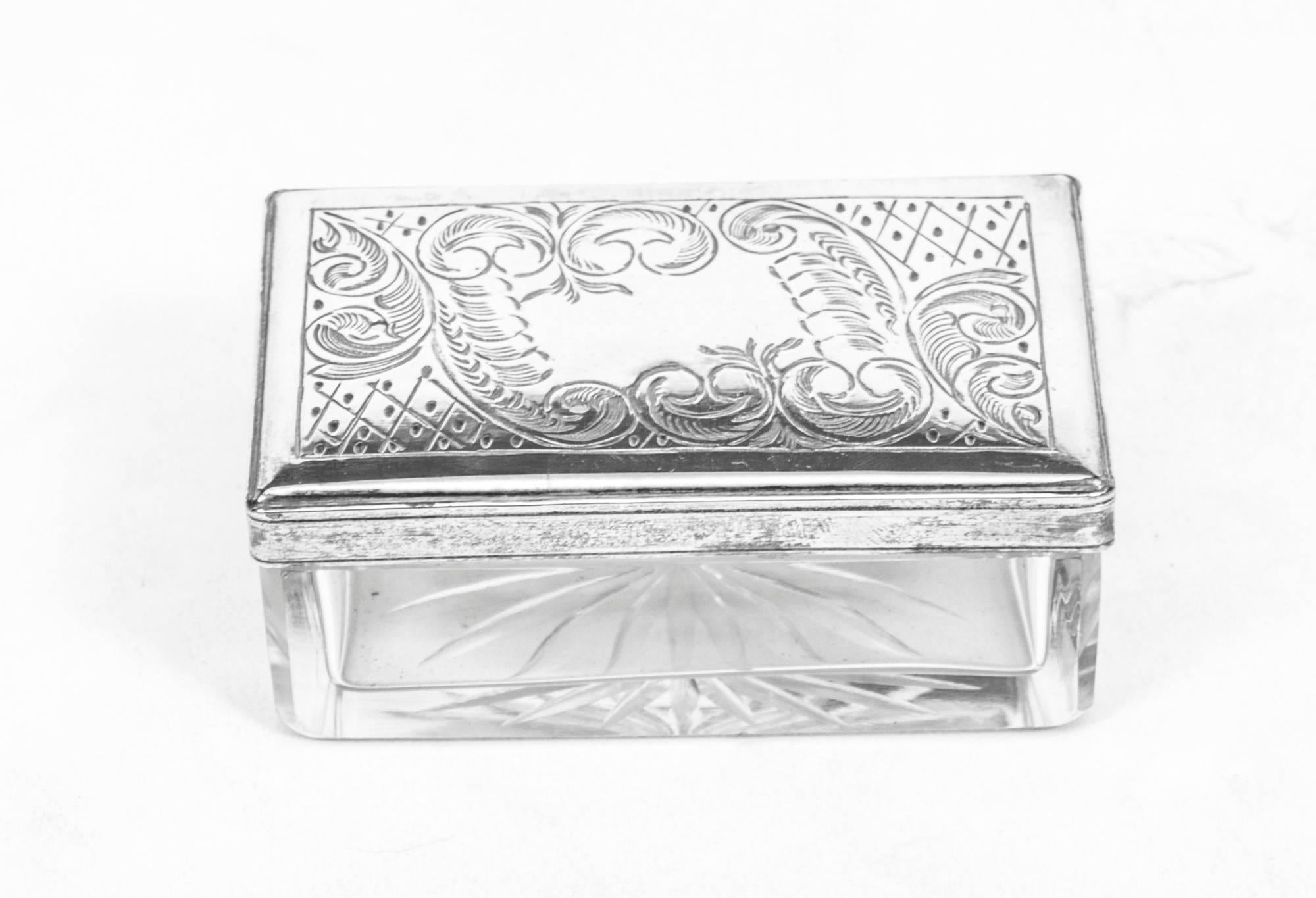 Antique Victorian Silver Plate Travelling Dressing Case, circa 1870 2