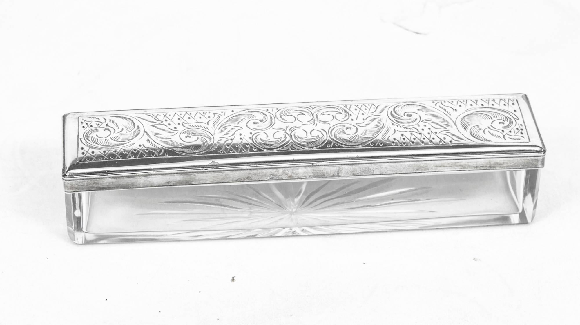 Antique Victorian Silver Plate Travelling Dressing Case, circa 1870 3