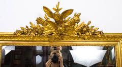 19th Century French Giltwood Overmantel Mirror