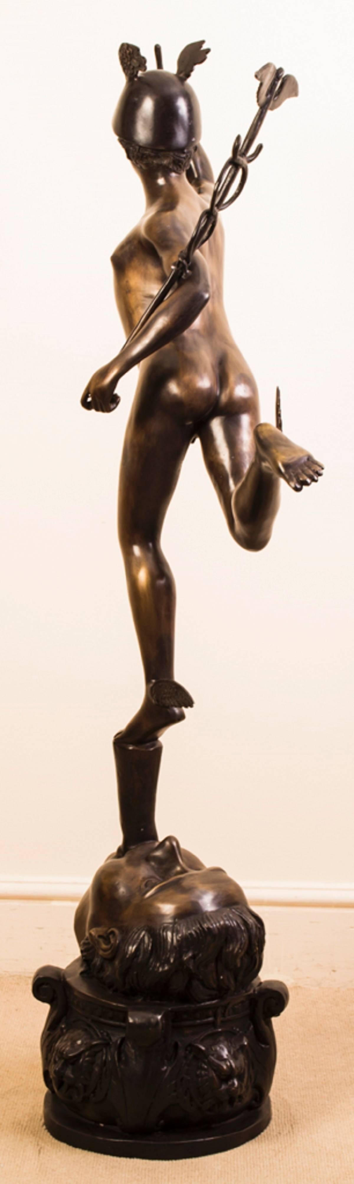 mercury bronze statue